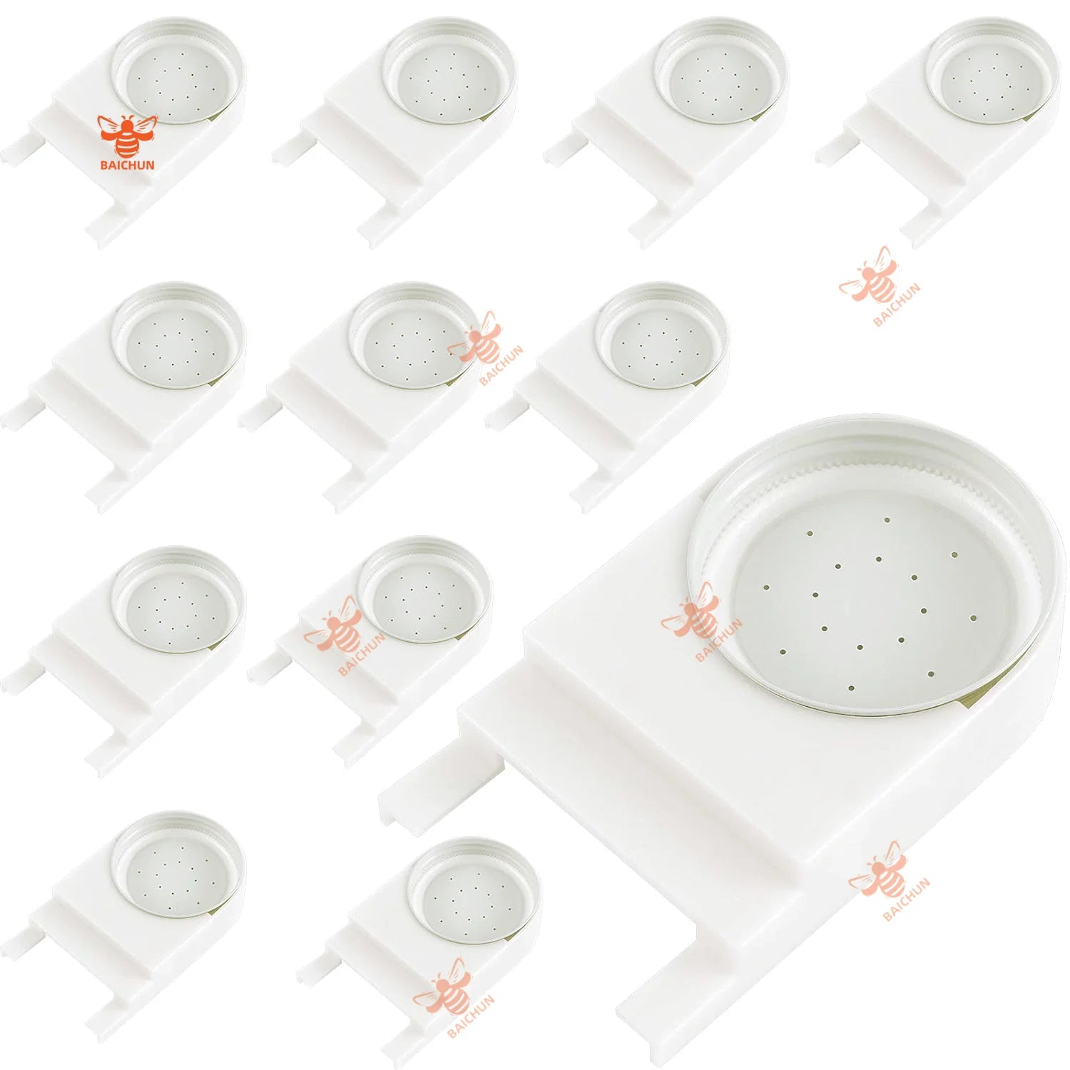 12PCS Bee Feeder  Beginner Feeding Sugar Syrup Water Beehive Door American Type Wholesale Beekeeping Tools