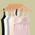 Viscose Wholesale Comfort Underwear Camisole With Padded Bras Women Crew Neck Sleepwear Tank Tops Sleeveless Camisole