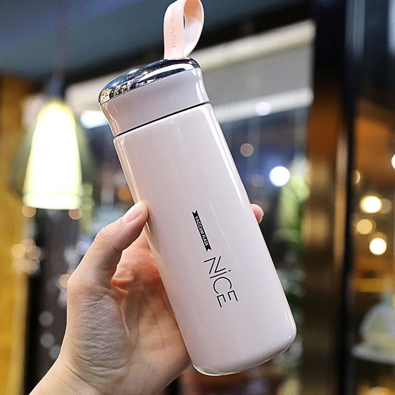 2021 New Arrival Milk Creative Water Bottle 400ml Glass Double Wall Shake Bottle