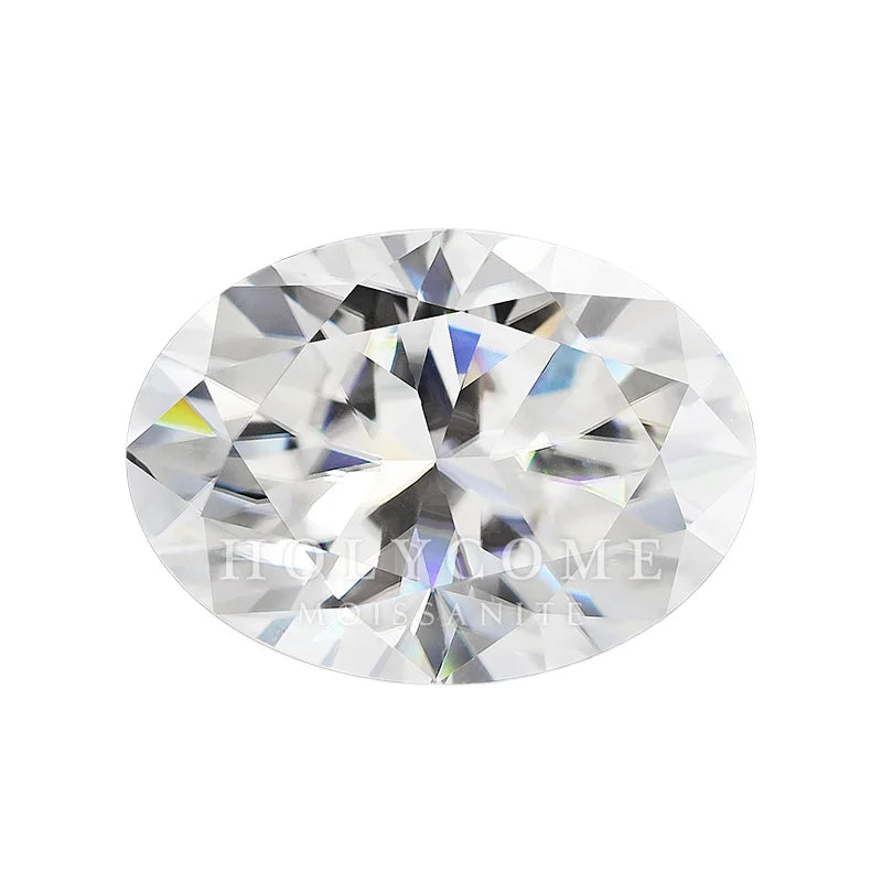 Holycome VVS D EF GH IJ Color Oval Rose Cut Moissanite Loose Gemstones With Certification