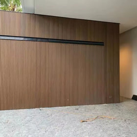 Composite WPC Wall Cladding Ceiling Panel Outdoor Plastic Wood Co-extrusion 5 Holes Great Wall Panel Environment Friendly 25-30