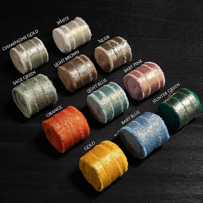 1.5\" Shiny Handmade Chiffon Silk Ribbon Single Face Rose Gold Printed for Bridal Bouquets Gifts Wrapping Decorative Purposes