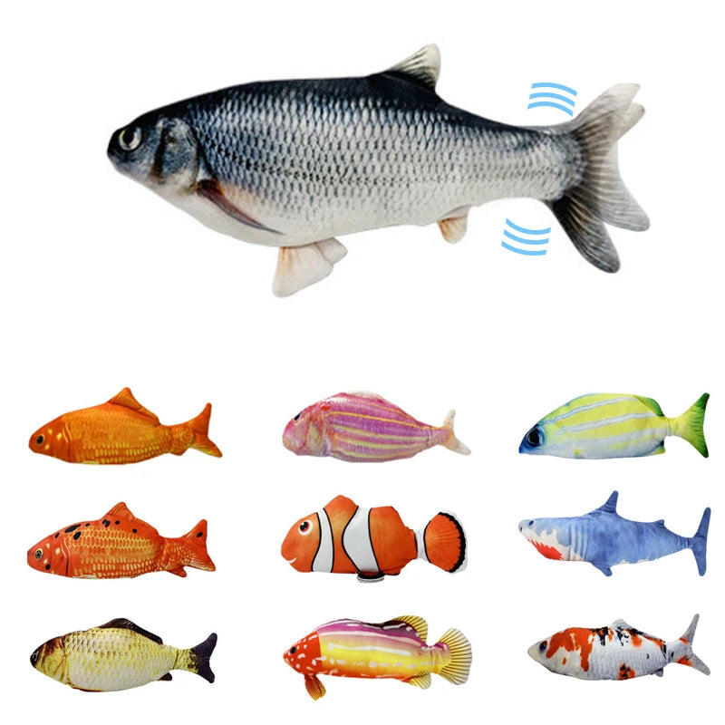 Pet Soft Plush Fish Shape Cat Interactive Toys Simulation Best Pet Fish Toy Fun Electric Fish Cat Toy