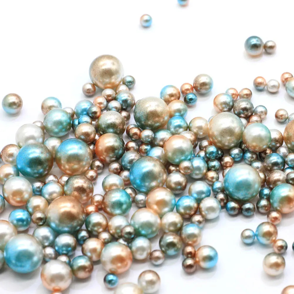 New Popular 4/6/8/10MM Mix ABS Pearl Beads Without Hole Colorful Pearls Round No Hole Acrylic Beads Jewelry Making DIY MegaBDM