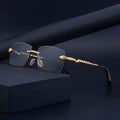 CONCHEN NEW Designer Retro Small Square Frame Vintage Sunglasses Metal Rimless Women Men Sunglasses