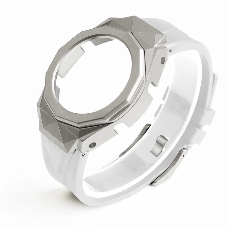Factory Hot Sale 5th Modified Metal Rubber Luxury 316l Band for Watch Stainless Steel GA2100 Case