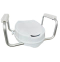 SUNCARE Height Adjustable Elevated 4 Inches PP Commode Homecraft Raised Toilet Seat With Armrest