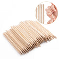 100pcs/bag Orange Wood Cuticle Stick Disposable Wooden Cuticle Pusher Manicure and Pedicure Tools Nail Wooden Sticks