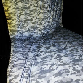 Hot Sale New Style Silver Grey Color Camouflage Printed Mesh 4 Ways Elastic Spandex Reflective Fabric for Sports t Shirt Clothes