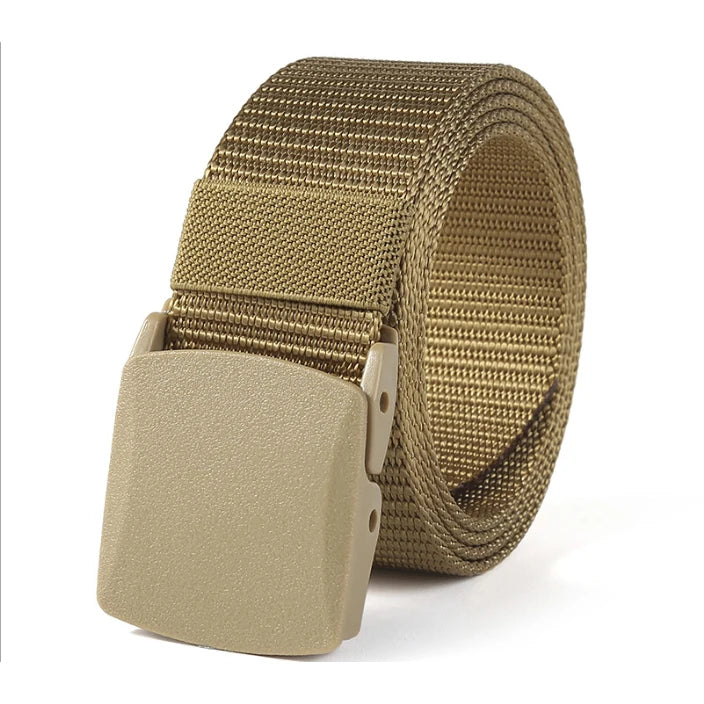 Cheap Promotion Nylon Canvas Breathable Tactical Unisex Waist Belt with POM Plastic Buckle 20 Colors
