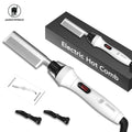 Profession Salon White 500 Degree Electric Hair Straightener Combs 500 Degrees Bedazzled Hot Comb With Packaging