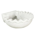 One-stop Custom Furniture Modern Shell Shaped Custom Color Bathroom Luxury Wall-Hung Marble Washbasin Drainer Easy Clean