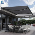 Retractable Awning UV Protection Sun Shade Window Door Shelter with Electric Crank Handle