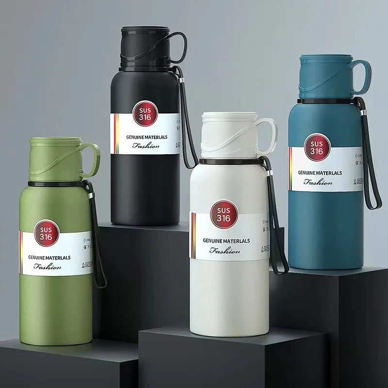 304 Stainless Steel Digital Temperature Display Classic Vacuum Flasks 600ml Portable Double Wall Insulated Thermos Water Cup