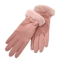 Custom Logo Winter Cute Black Warm Touch Screen Bike Riding Gloves for Women Girls