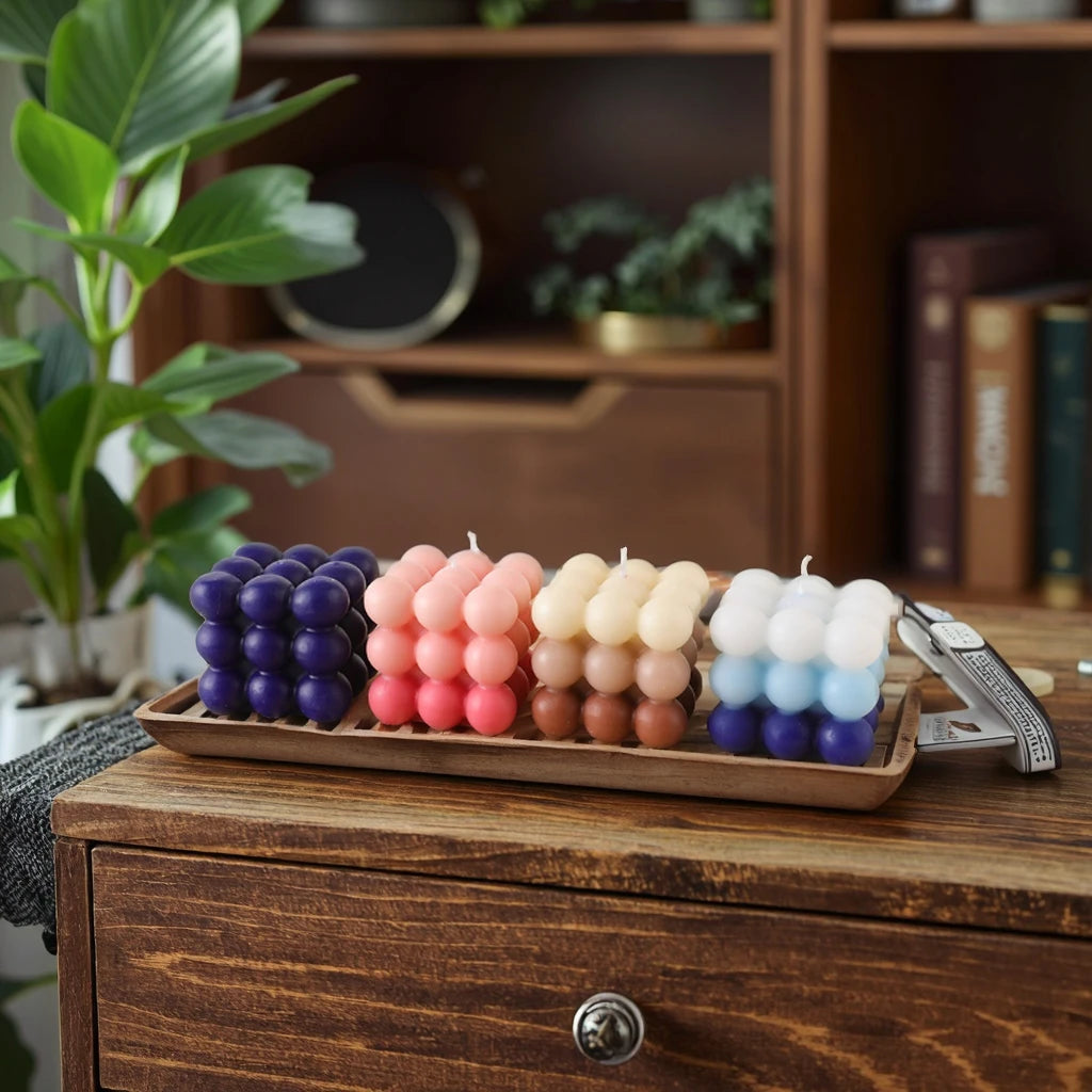 Gradient Color Rubik's Cube Handmade Soy Wax Scented Candle Creative Home Decoration Candle