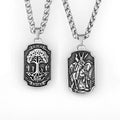 Mens Jewelry Stainless Steel Pendant Tree of Life Pendant Retro Viking Warrior Horse Pendant Necklace for Men