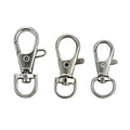 Metal Swivel Lobster Claw Clasps Snap Hooks with D-Rings for DIY Keychains Lanyards Purse Straps Bag Hardware