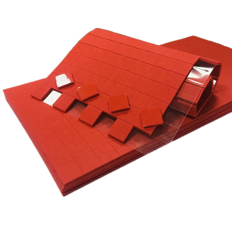 25*25*4MM Red EVA Foam Rubber Pads Glass Separator Edge Protector for Protective Packaging with Foam