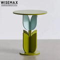 WISEMAX FURNITURE Modern Living Room Furniture Flower Shape Solid Wood Frame Tea Table Round Wood Durable Table Top Coffee Table