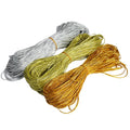 Wholesale 1mm Gold Metallic Elastic Cord Braided Round Rubber Bungee Rope for Shoes for Christmas Decoration