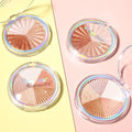 CmaaDu Multi Colored Highlighter Makeup Facial Eye Shadow Palette Glow Face Contour Shimmer Powder Highlighter Cosmetic