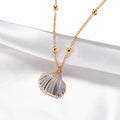 HOVANCI Boho Natural Sea Conch Necklace Gold Chain Cowrie Shell Pendant Necklace for Summer Beach Jewelry MegaBDM