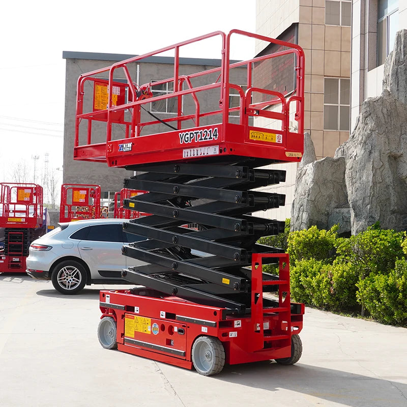 6m 8m 10m 12m Scissor Lift Portable Scissor Lift Elevator Movable Hydraulic Aerial Lifting Platform