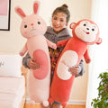 Forest Animals Long Sleeping Plush Pillow 70 CM Soft Stuffed Monkey/Lion/Dinosaur/Rabbit Plushie for Kid's or Girl's Gifts