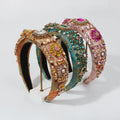 Jachon Hair Accessories Girl Headbands for Women Luxury Diamond Flower Headband Ladies Bejewelled Hair Hoop
