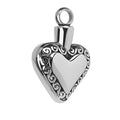 Stainless Steel Religious Flower Heart Ash Pet Human Memorial Holder Necklace Keepsake Ash Pendant Cemetery Cremation Urn