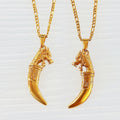 Vintage 316l Stainless Steel Wolf Tooth Necklace Viking Wolf Head Pendant Rock Cool Men Wolf Animal Necklace Tribe Jewelry