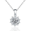 Fine Jewelry Luxury 100% 925 Sterling Silver Link Chain 1.0ct Moissanite Diamond Necklace for Women Birthday Gift