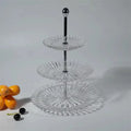 Three Layer Crystal Pastry Tray European Design Dessert Plate Set for Home Decor for Dried Fruit Dinnerware