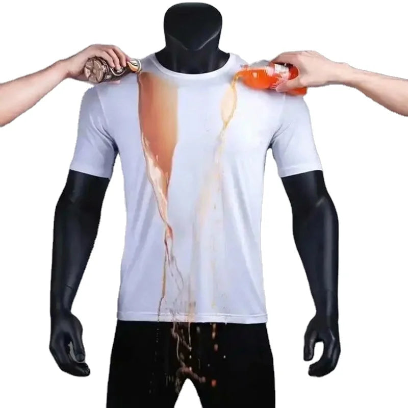 White t Shirt Breathable Short-sleeved Antifouling Short-sleeved Waterproof Hydrophobic Quick-drying t Shirts MegaBDM