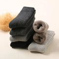 Wholesale Plain Thick Warm Woolen Thermal Boot Socks Comfy Winter Heavy Wool Hiking Socks for Men and Women