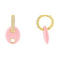 Personality Ins Wind New Solid Color Pig Nose Ear Buckle Copper Gold Plated Ear Cute Girls Dangle Huggie Earrings