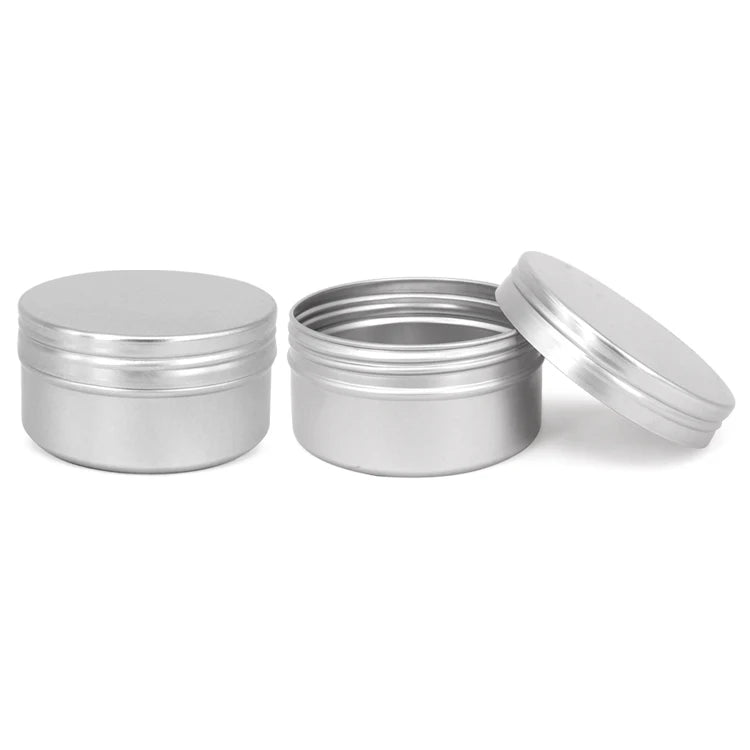 90g Large Metal Aluminum Can Round Candle Containers Empty Round Cosmetic Cream Aluminum Jar