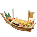 Customized Handmade Eco-Friendly Gold Wood Large Boat Japanese 80cm Sushi Boat with Pine Wood & Bamboo for Sale