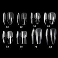 Gel X Nail System Full Cover Half Matte Nail Tips Soft Gel Nail Extension Tips