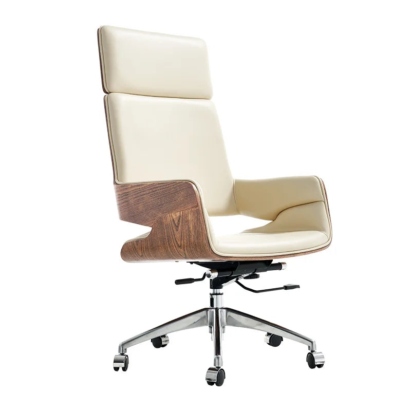 Big Boss Contemporary High-Back Synthetic Leather Office Chair Swivel Adjustable Height 200kg Strength Plywood Frame for Meeting