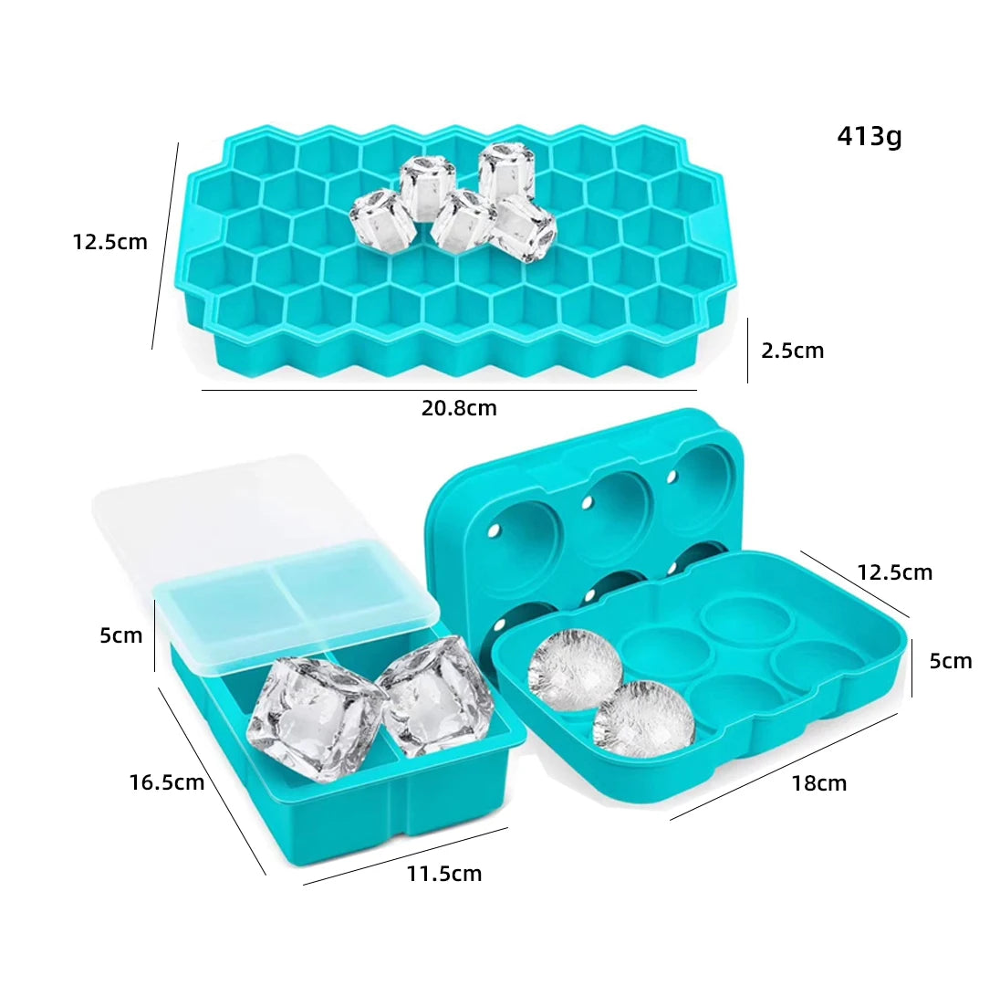 Factory Outlet 2025 Kitchen Ice Maker Whiskey Brandy Mate Puck Silicone Ice Cube Tray Set