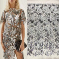 Latest African French Embroidery Tulle Lace Materials Glitter Sequin Lace Fabric for Ceremonial Dress