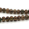 Wholesale Natural Gemstone Brown Tibetan Agate Stone Beads Eye Design Tibetan Dzi Beads