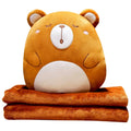 Soft Stuffed Animal Throw Pillow with Blanket 3 in 1 Blanket Pillow