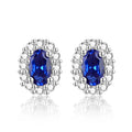 Elegant Fashion Jewelry 925 Sterling Silver Rhodium Plating Natural Gemstone Earring