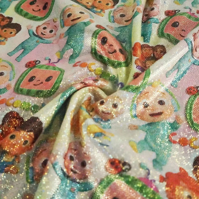 Wholesale Golden Stamping Custom Printed Laser Shiny Spandex Polyester Hologram Holographic Fabric