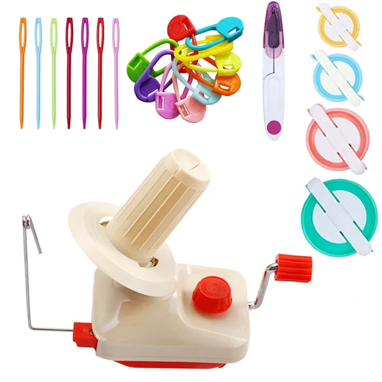 Custom Plastic Household Hand Operated Tool Manual Wool Ball Yarn Cone Winder