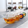 Large 250ML Transparent Glass Teapot Filter Eco-Friendly High Temperature Resistant Modern Design Coffee & Tea Set
