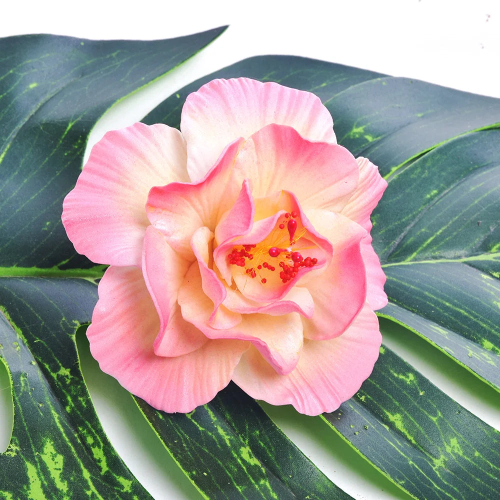 Wholesale Multiple Colors Guam Japan Flower Hair Clips Foma Hibiscus Hair Flower for Decoration Fiji Malaysia Anniversaries